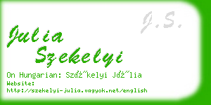 julia szekelyi business card